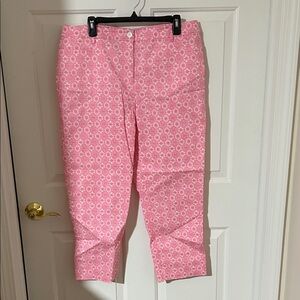 Talbots Pink Patterned ankle length pants